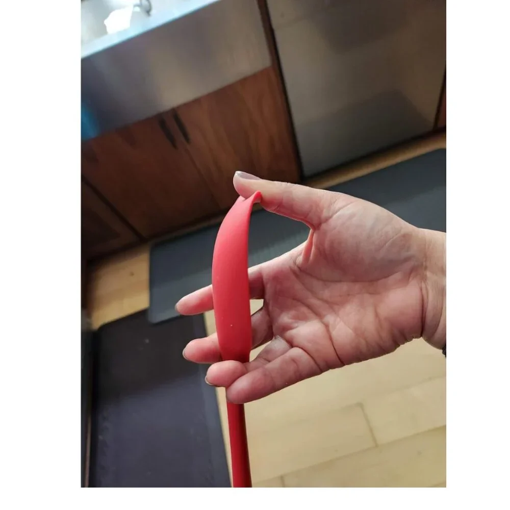 6 Heat Resistant Red Food Scraper Nonstick Cookware Kitchen for Baking